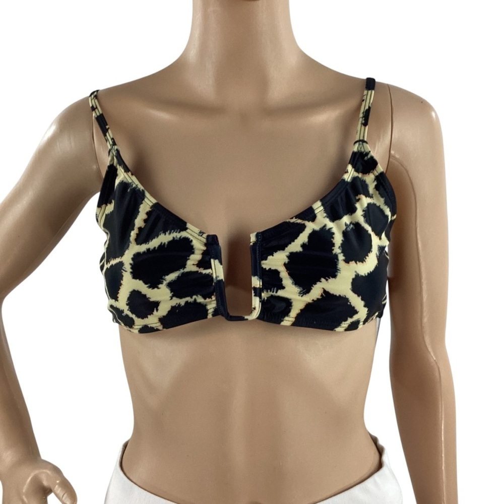 Nasty Gal Beach Party Giraffe Strappy Bikini Top Size 8